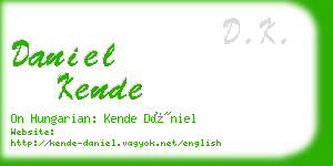 daniel kende business card